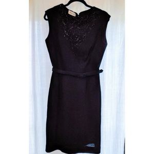 Vintage Henry Lee little black dress with beading